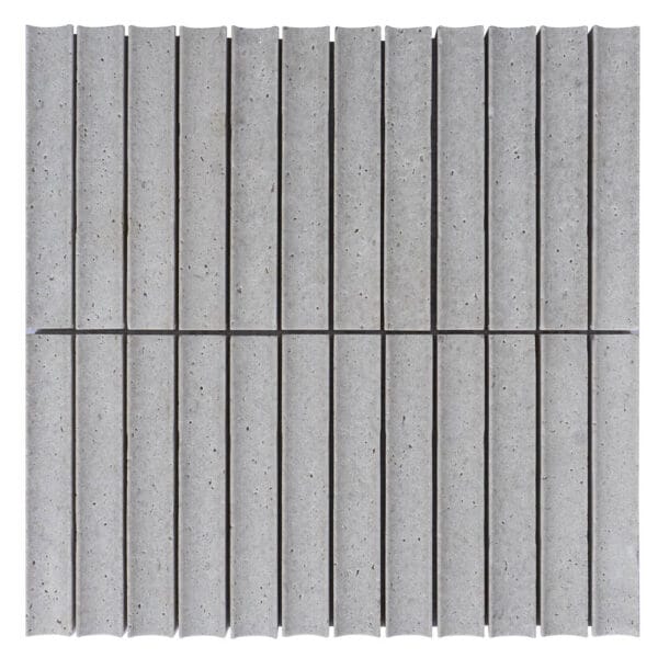 3D Chinese Travertine Concave Fluted Mosaic Tile