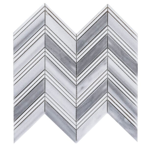 Marmara White Herringbone Marble Mosaic Tile