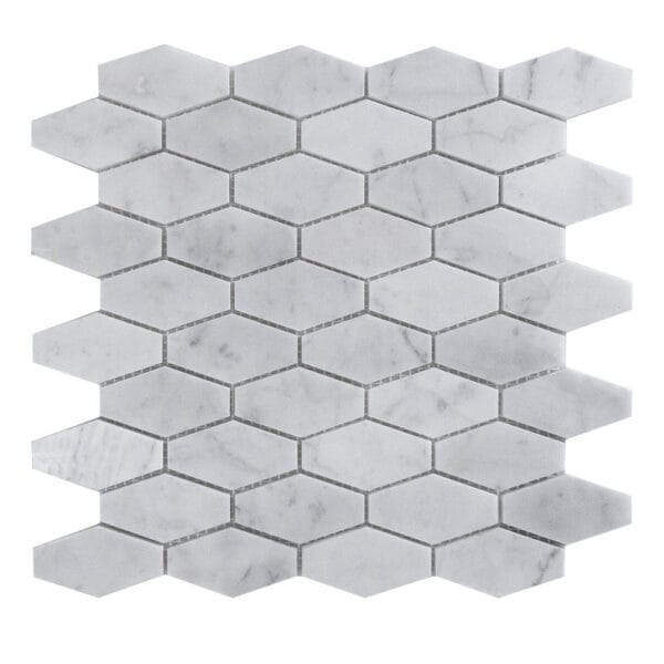 Carrara White Hexagonal Marble Mosaic