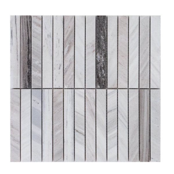 Palissandro White Fluted Marble Mosaic