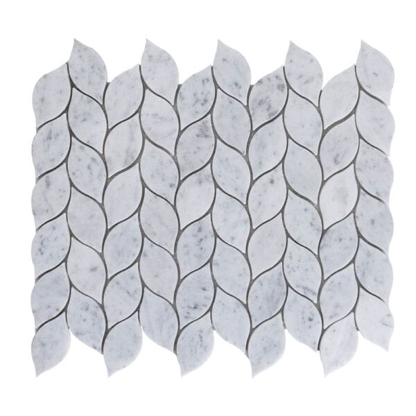 Carrara White Leaf Shape Marble Mosaic Tile