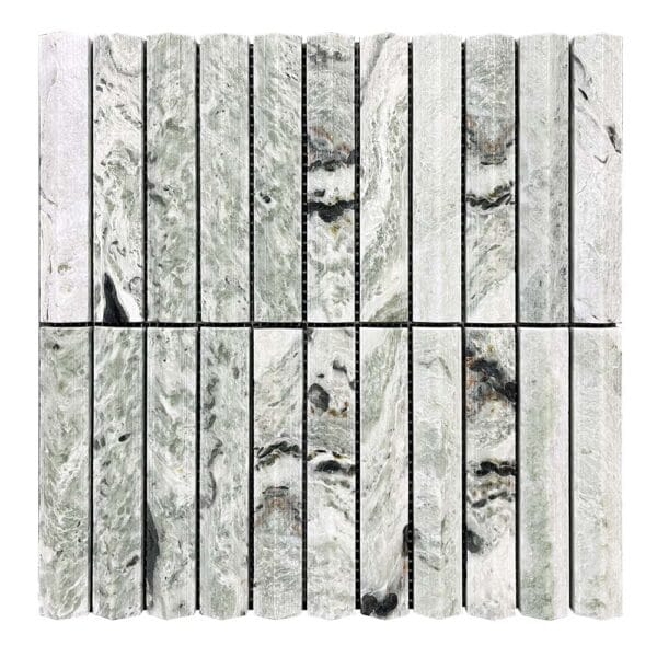 3D Shangri La Triangle Fluted Mosaic Tile