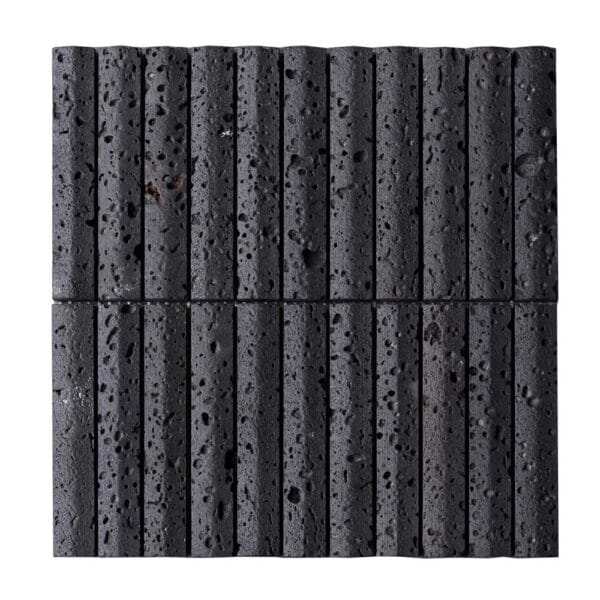3D Lava Triangle Fluted Mosaic Tile