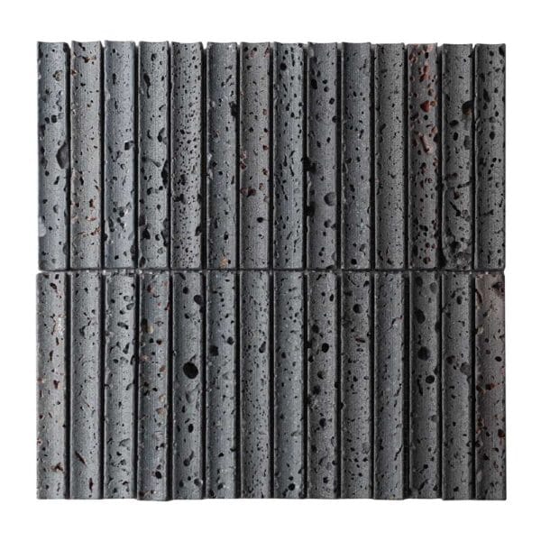 3D Lava Concave Fluted Mosaic Tile