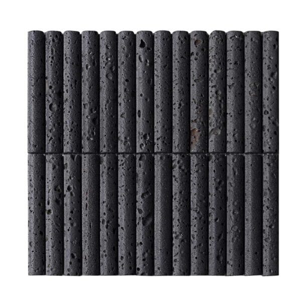3D Lava Arc Fluted Mosaic Tile