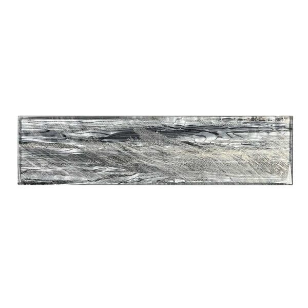 Retro Brushed Silver Crystal Glass Tile