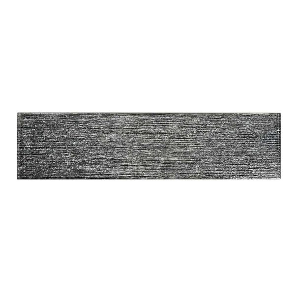 Silver Crystal Glass Tile With Grooved Surface